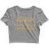 YogaPuns Fitness Wordplay Yoga YOGASM Custom Printed Graphic Design Crop Top T-Shirt for Women
